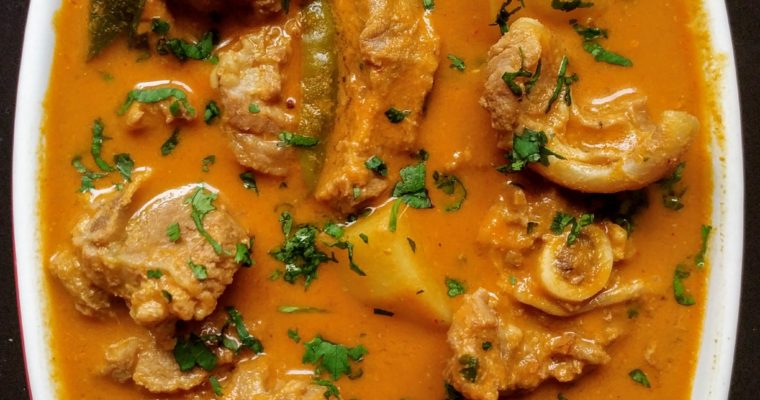 Recipe for Nana’s Orange Mutton Curry with Potatoes