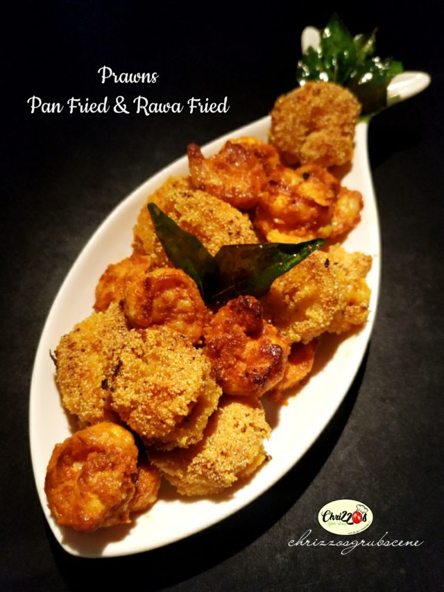 Simple & Quick Recipe for Pan Fried and Rawa Fried Prawns