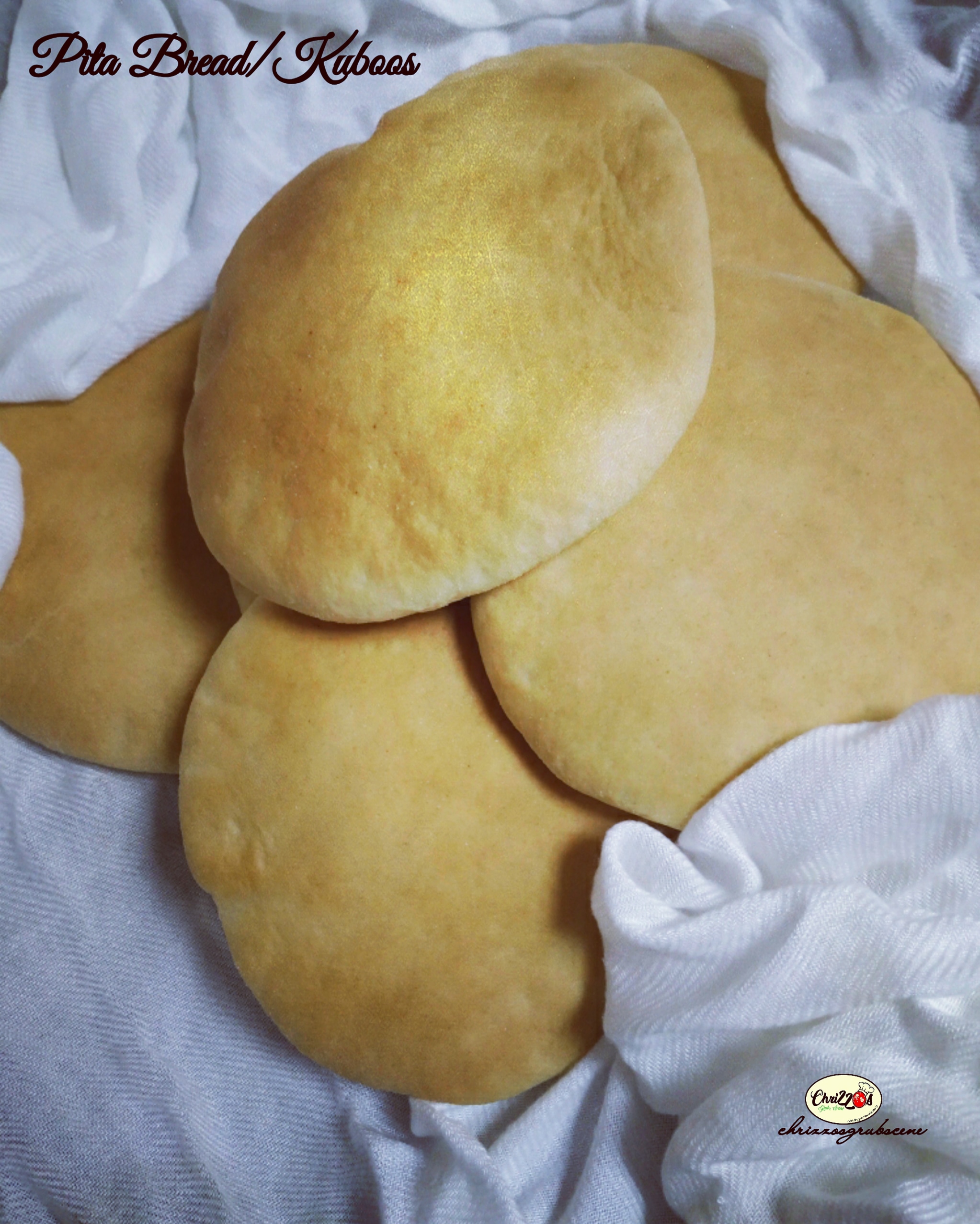 Recipe for Pita Bread/Arabic Bread/Flat Bread/Kuboos chrizzosgrubscene