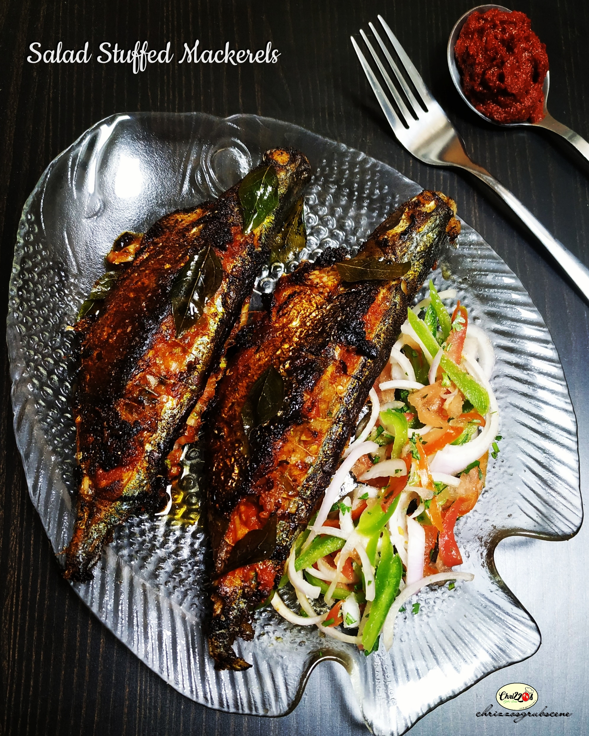 Salad Stuffed Mackerels