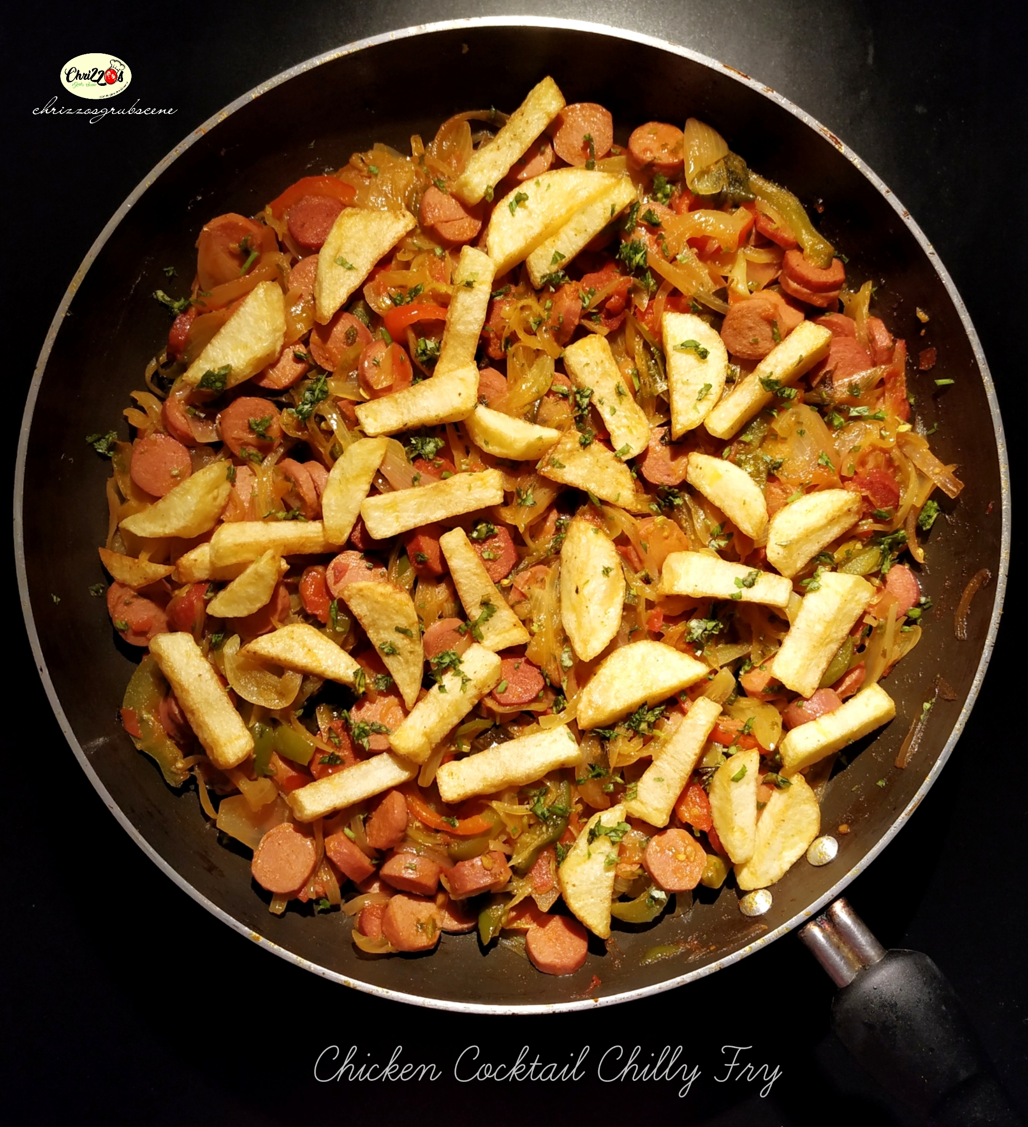 Recipe for Dad’s Cocktail Sausage Chilly Fry