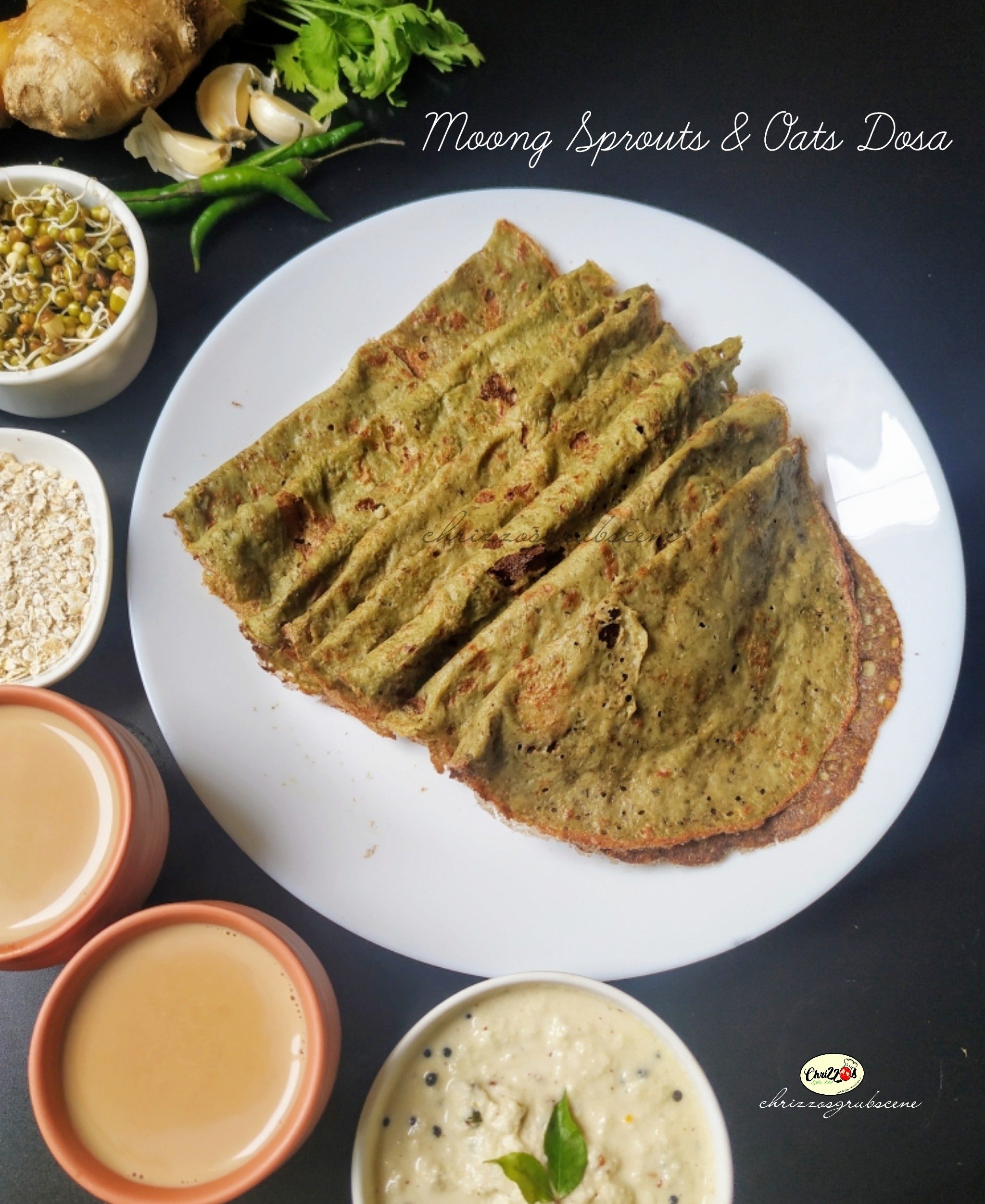 Recipe for Moong & Oats Dosa