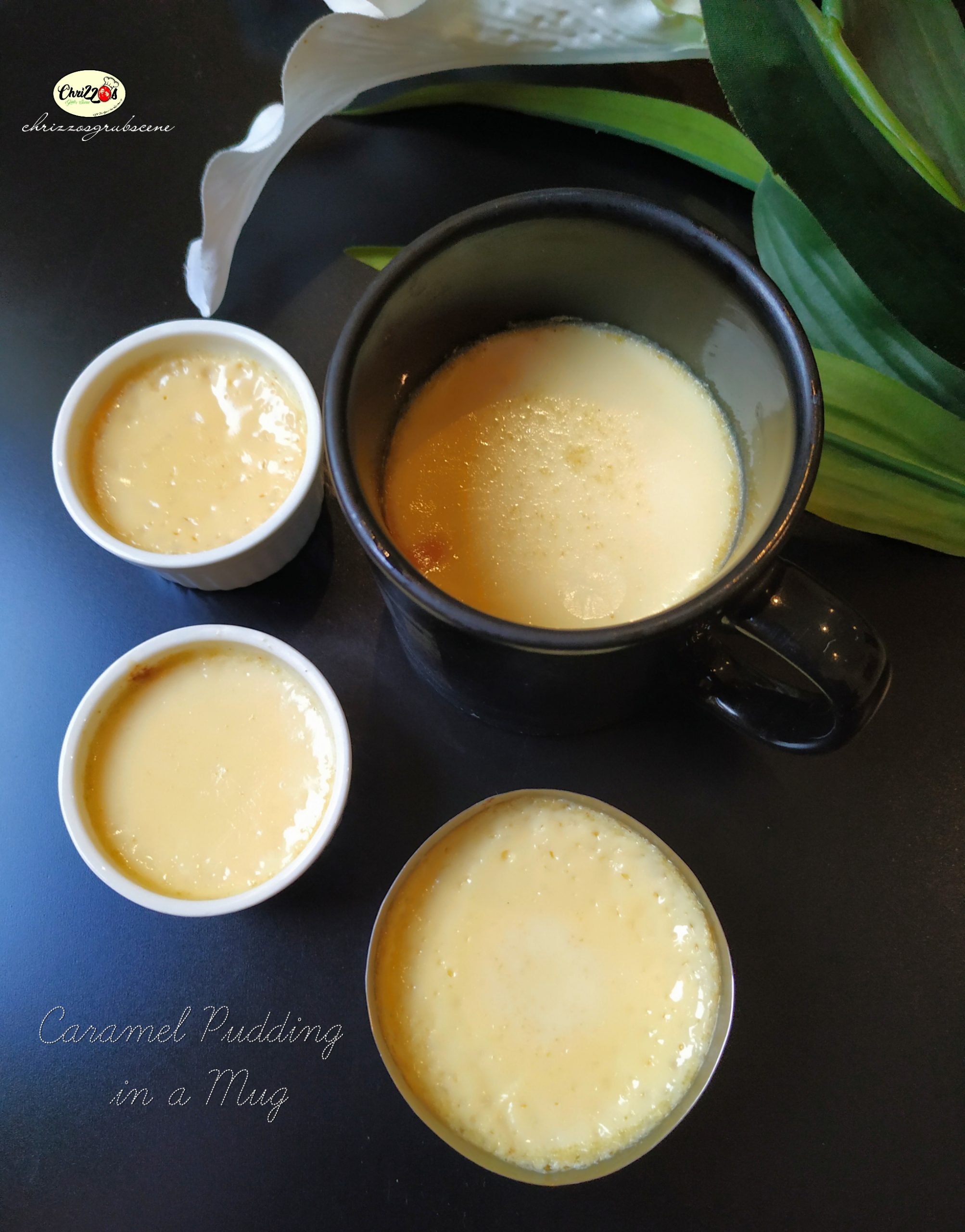 Recipe for Caramel Pudding in a Mug