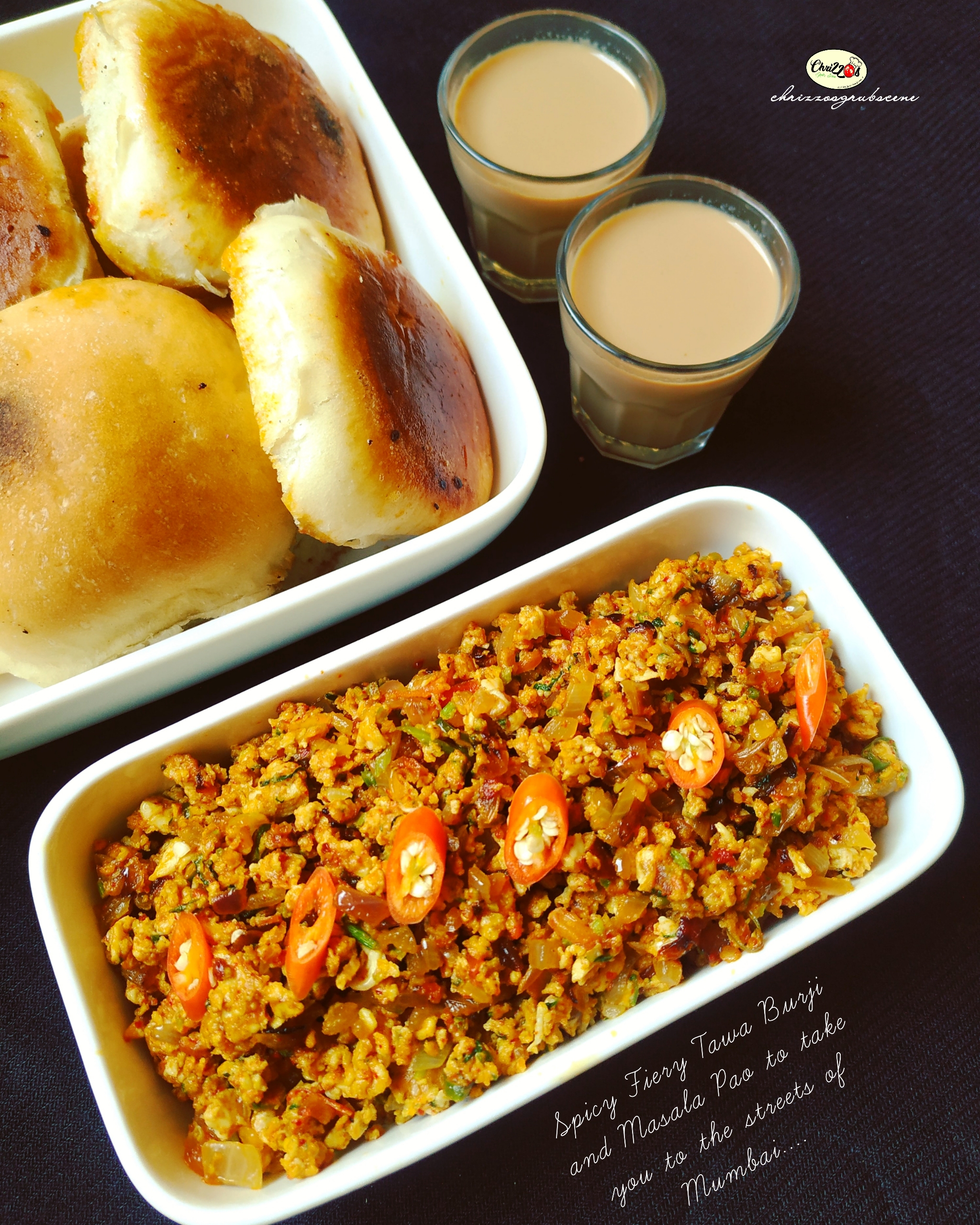 Recipe for Spicy Fiery Mumbai Style Anda Burji and Masala Pav