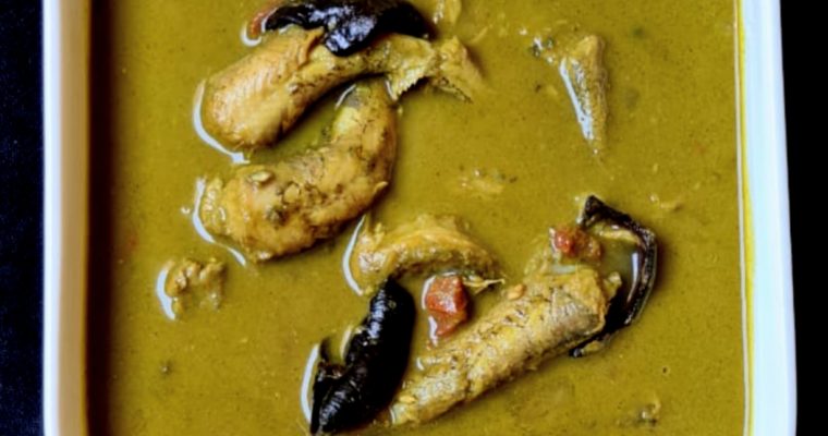 Recipe for Bombil(Bombay Duck) Xec Xec – A Green Curry without Coconut