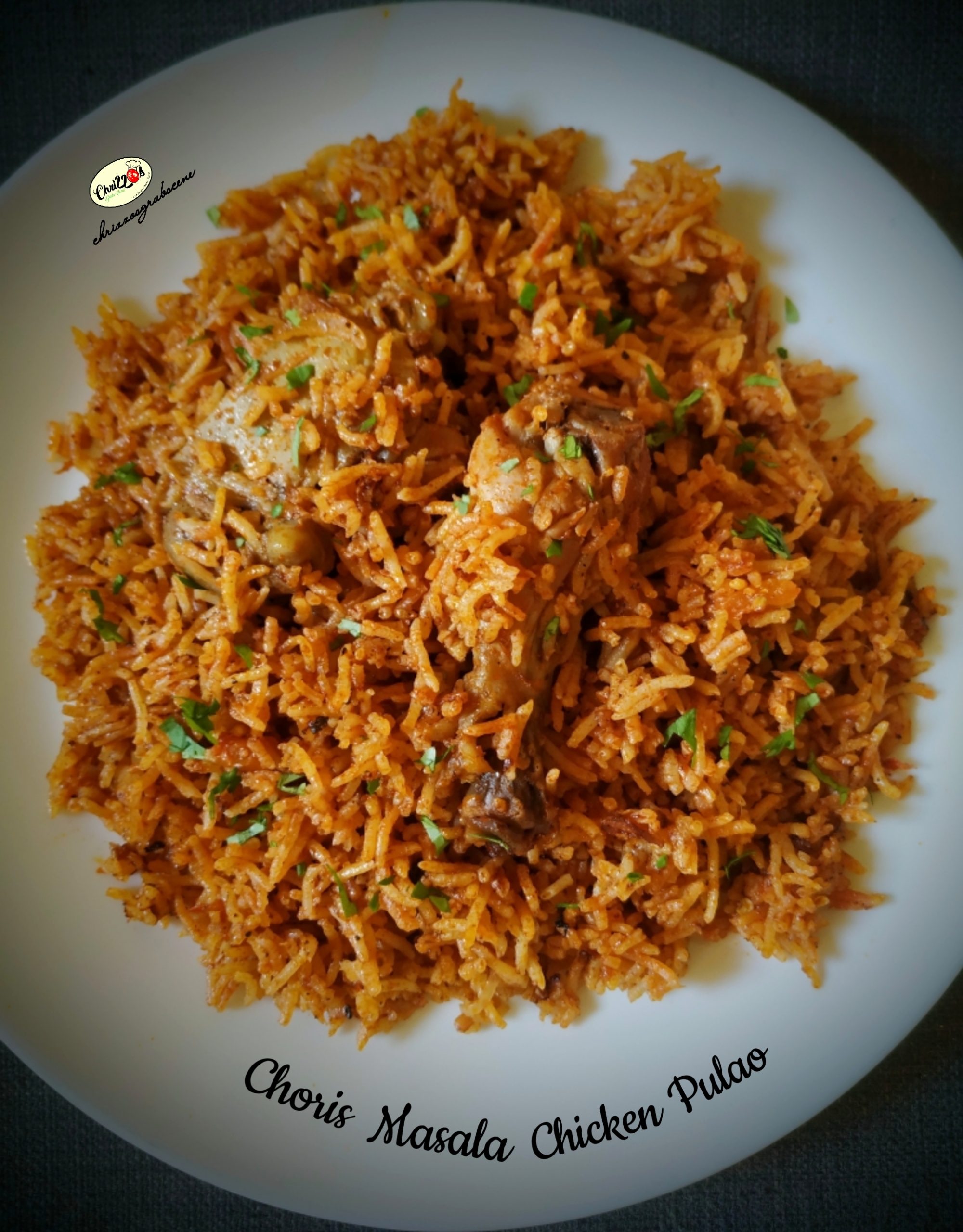 Recipe for A One Pot Choris Masala Chicken Pulao