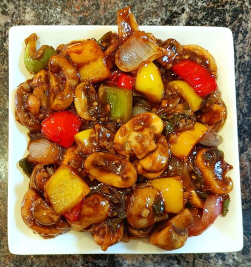 Recipe for Mushroom Chilly Dry