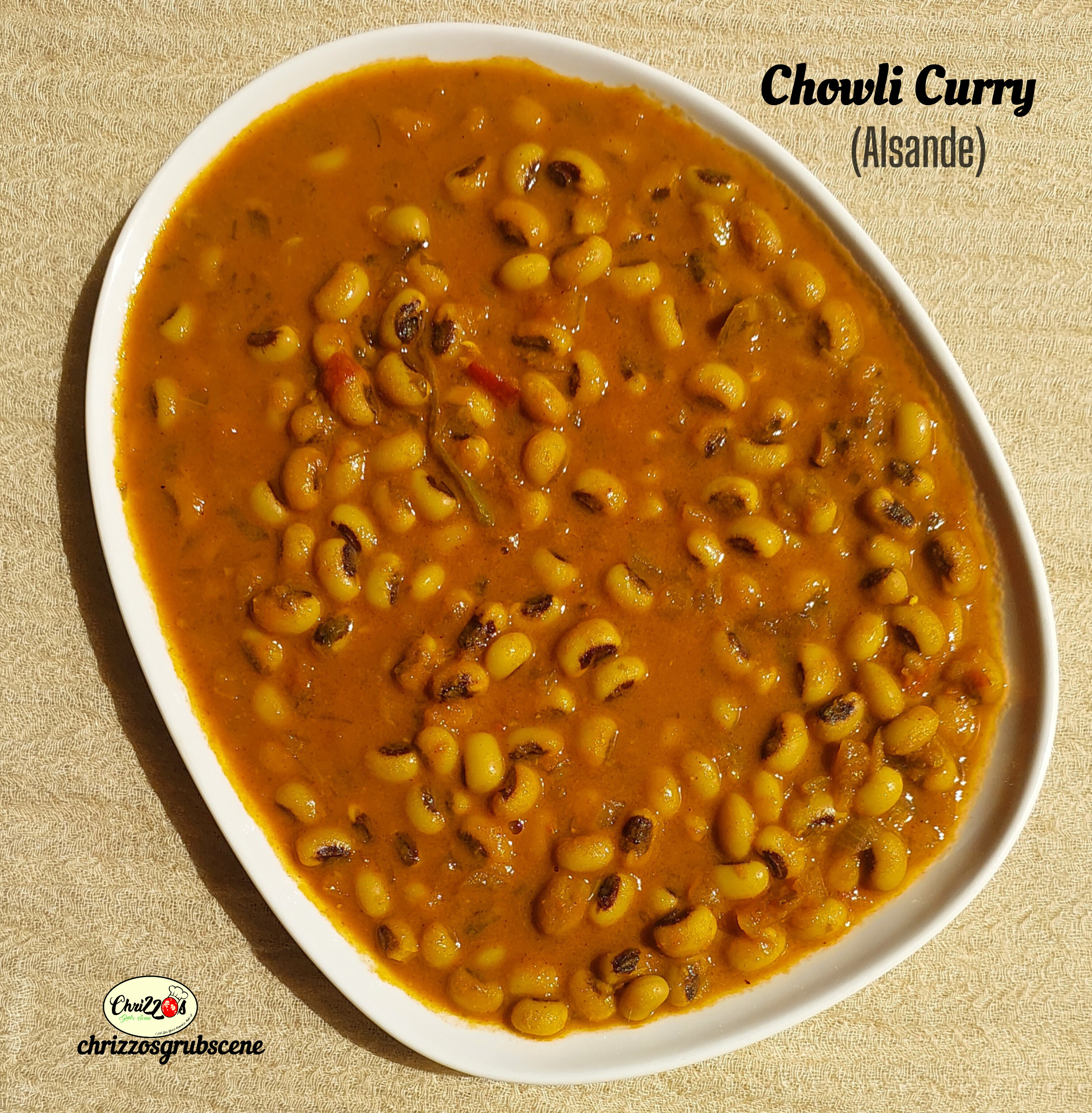 Recipe for Black Eyed Beans/Alsande/Chowli/Curry